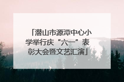 潜山市源潭中心小学举行庆“六一”表彰大会暨文艺汇演