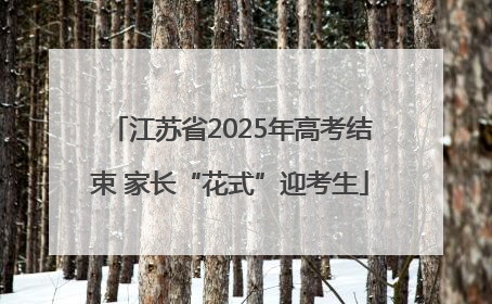 江苏省2025年高考结束 家长“花式”迎考生