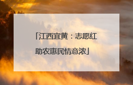 江西宜黄：志愿红助农惠民情意浓