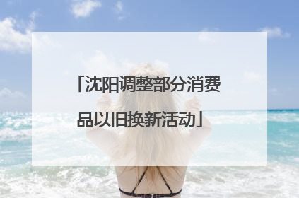 沈阳调整部分消费品以旧换新活动