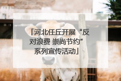 河北任丘开展“反对浪费 崇尚节约”系列宣传活动