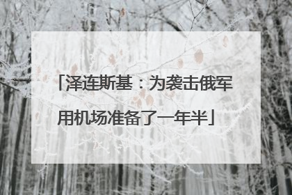 泽连斯基：为袭击俄军用机场准备了一年半