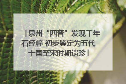泉州“四普”发现千年石经幢 初步鉴定为五代十国至宋时期遗珍