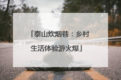 泰山炊烟巷：乡村生活体验游火爆