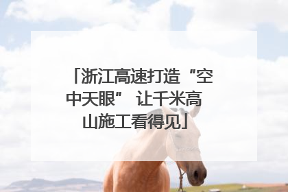 浙江高速打造“空中天眼” 让千米高山施工看得见