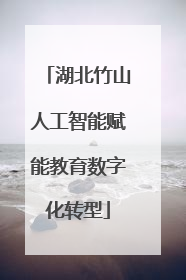 湖北竹山人工智能赋能教育数字化转型