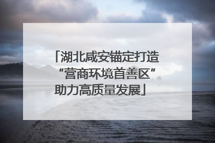 湖北咸安锚定打造“营商环境首善区”助力高质量发展