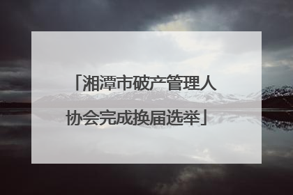 湘潭市破产管理人协会完成换届选举