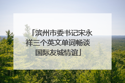 滨州市委书记宋永祥三个英文单词畅谈国际友城情谊