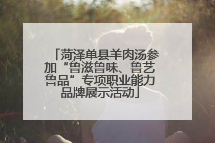 菏泽单县羊肉汤参加“鲁滋鲁味、鲁艺鲁品”专项职业能力品牌展示活动