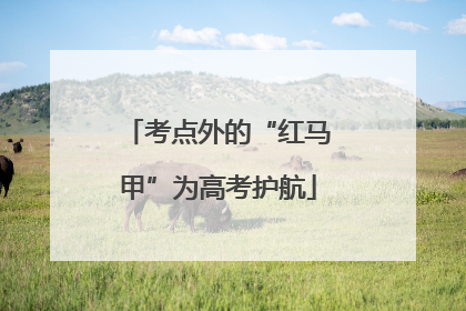 考点外的“红马甲”为高考护航