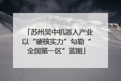 苏州吴中机器人产业以“硬核实力”勾勒“全国第一区”蓝图