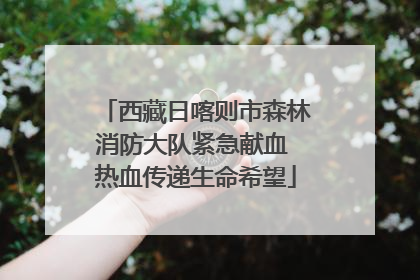 西藏日喀则市森林消防大队紧急献血 热血传递生命希望