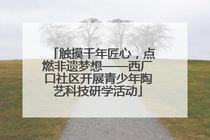 触摸千年匠心，点燃非遗梦想——西厂口社区开展青少年陶艺科技研学活动