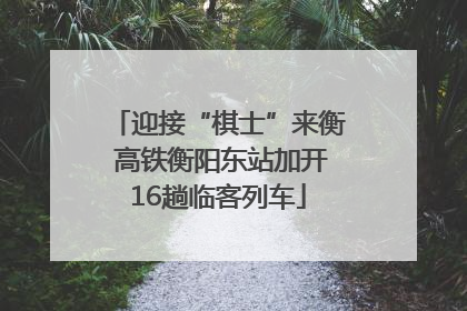 迎接“棋士”来衡 高铁衡阳东站加开16趟临客列车