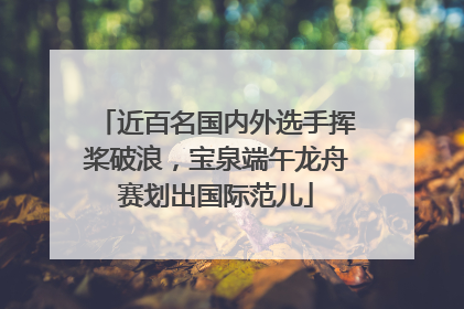 近百名国内外选手挥桨破浪，宝泉端午龙舟赛划出国际范儿
