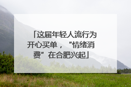 这届年轻人流行为开心买单，“情绪消费”在合肥兴起