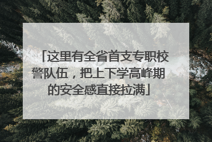 这里有全省首支专职校警队伍，把上下学高峰期的安全感直接拉满