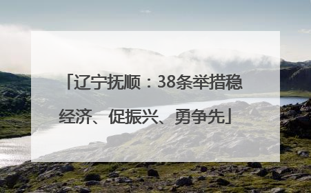 辽宁抚顺：38条举措稳经济、促振兴、勇争先