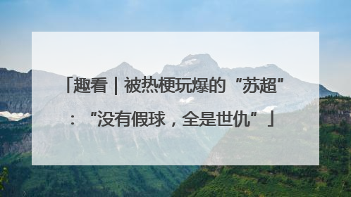 趣看｜被热梗玩爆的“苏超”：“没有假球，全是世仇”