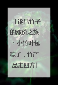 遂昌竹子的涨价之旅：小竹叶包粽子，竹产品走四方