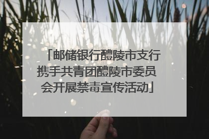 邮储银行醴陵市支行携手共青团醴陵市委员会开展禁毒宣传活动