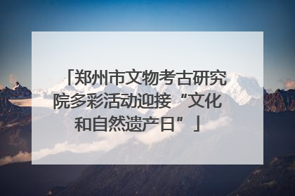 郑州市文物考古研究院多彩活动迎接“文化和自然遗产日”