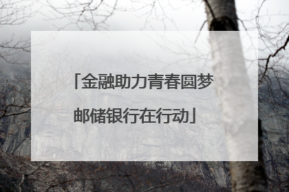 金融助力青春圆梦邮储银行在行动