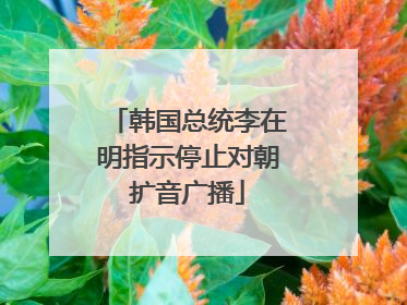 韩国总统李在明指示停止对朝扩音广播