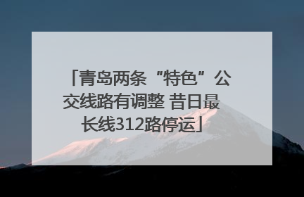 青岛两条“特色”公交线路有调整 昔日最长线312路停运