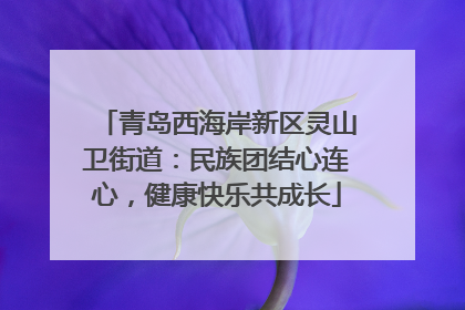 青岛西海岸新区灵山卫街道：民族团结心连心，健康快乐共成长