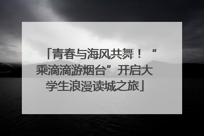 青春与海风共舞！“乘滴滴游烟台”开启大学生浪漫读城之旅