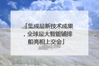 集成最新技术成果，全球最大智能铺排船亮相上交会