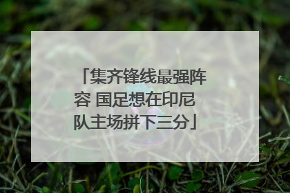集齐锋线最强阵容 国足想在印尼队主场拼下三分