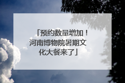 预约数量增加！河南博物院暑期文化大餐来了