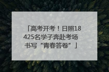 高考开考！日照18425名学子奔赴考场书写“青春答卷”