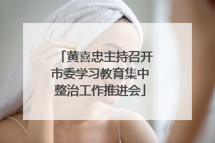 黄喜忠主持召开市委学习教育集中整治工作推进会