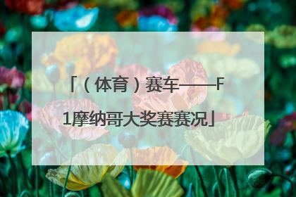 （体育）赛车——F1摩纳哥大奖赛赛况