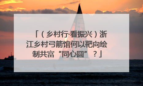 （乡村行·看振兴）浙江乡村弓箭馆何以靶向绘制共富“同心圆”？