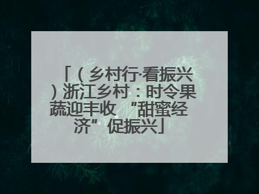 （乡村行·看振兴）浙江乡村：时令果蔬迎丰收 “甜蜜经济”促振兴