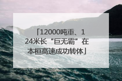 12000吨重、124米长“巨无霸”在本桓高速成功转体