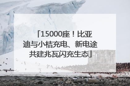 15000座！比亚迪与小桔充电、新电途共建兆瓦闪充生态