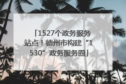 1527个政务服务站点！德州市构建“1530”政务服务圈