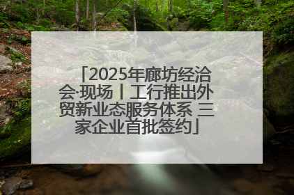 2025年廊坊经洽会·现场丨工行推出外贸新业态服务体系 三家企业首批签约