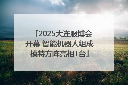 2025大连服博会开幕 智能机器人组成模特方阵亮相T台