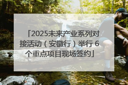 2025未来产业系列对接活动（安徽行）举行 6个重点项目现场签约