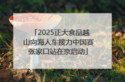 2025正大食品越山向海人车接力中国赛张家口站在京启动