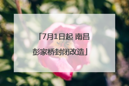 7月1日起 南昌彭家桥封闭改造