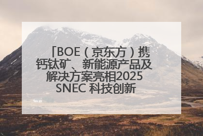 BOE（京东方）携钙钛矿、新能源产品及解决方案亮相2025 SNEC 科技创新赋能行业绿色发展