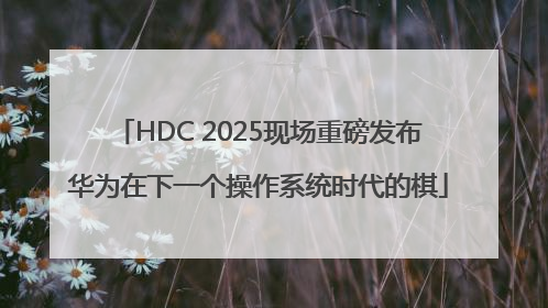HDC 2025现场重磅发布华为在下一个操作系统时代的棋
